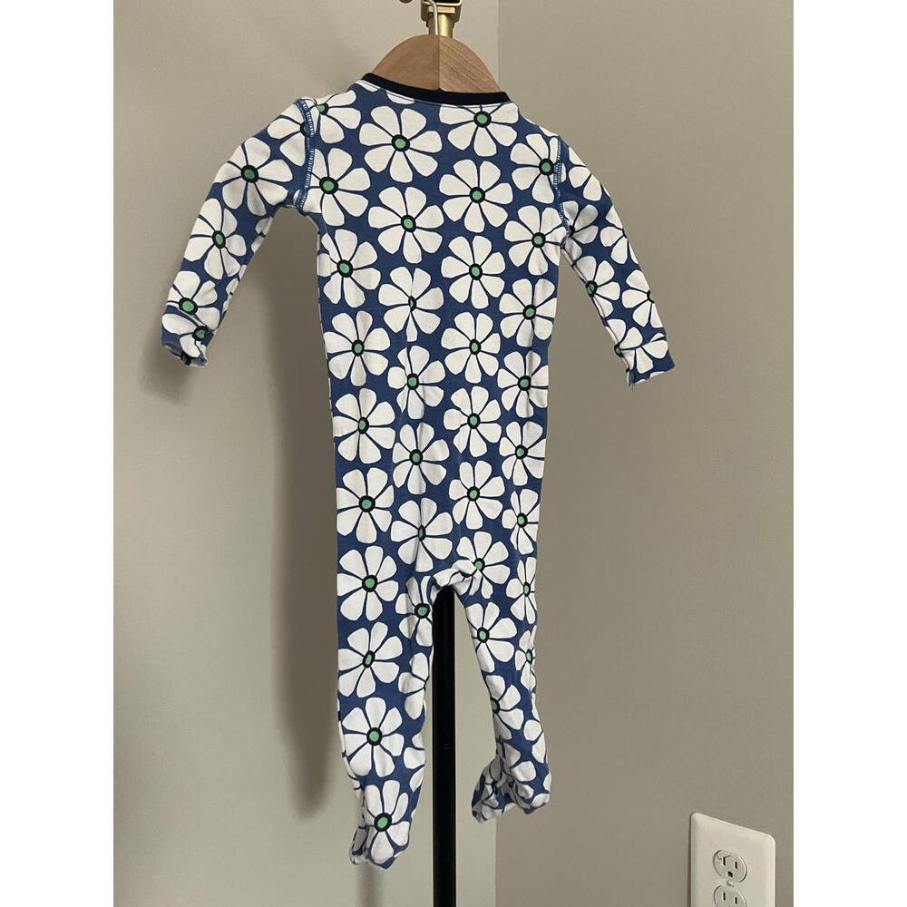 Primary Baby Organic Zip Footie Sleeper - Navy Daisy Floral - 6-9 Months - Picture 3 of 3